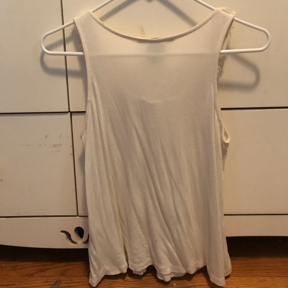 White tank top with gold accent - Picture 3 of 4